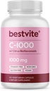 BestVITE Vitamina C 1000mg (120 cápsulas vegetarianas) con Citrus Bioflavinoids - No Stearates - Vegan - No GMO - Gluten Free