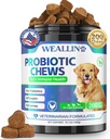 200 PCS Probióticos para perros - Píldoras Probióticas para la Salud Gut, Apoyo Digestivo &amp; Tratamiento de la Diarrea Tratamiento de la Diarrea para Mascotas - Probióticos, Enzimas Digestivos, Prebióticos, Pumpkin
