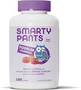 SmartyPants Toddler Multivitamin Gummies: Omega 3 Fish Oil (EPA/DHA), Vitamina D3, C, Vitamina B12, B6, A, K & Zinc, Biotin, Beta Carotene, Gluten Free, Three Fruit Flavors, 180 Conde (60 Day Supply)