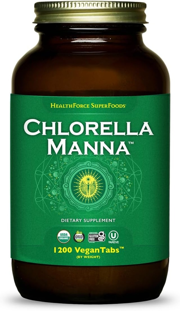 SaludForce SuperFoods Chlorella Manna - Tablas - 1200 Tablas Vegan