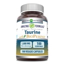 Amazing Fórmulas Taurine con Bioperine Suplemento Silencio 1000 Mg Por Serving ← 100 Veggie Capsules Silencio No-GMO Silencio Gluten Gratis Silencio Made in USA