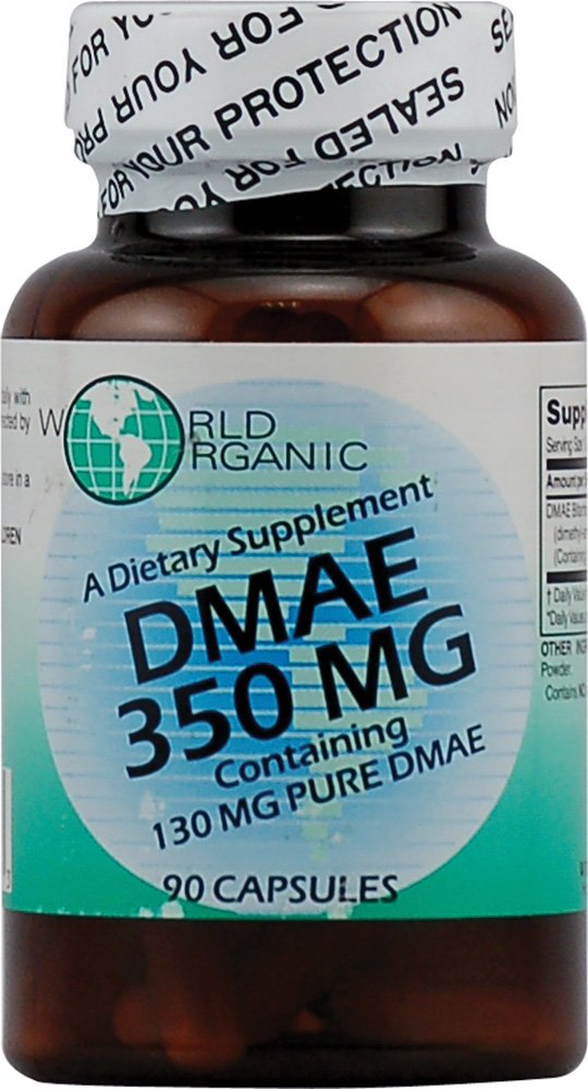 World Organic DMAE - 350 mg - 90 cápsulas