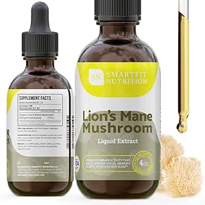 Lions Mane Extract - Lions Mane Tincture - Made in USA - Mushroom Supplement for Memory, Focus &amp; Clarity - Daily Mushroom Supplement - 4 Fl oz.