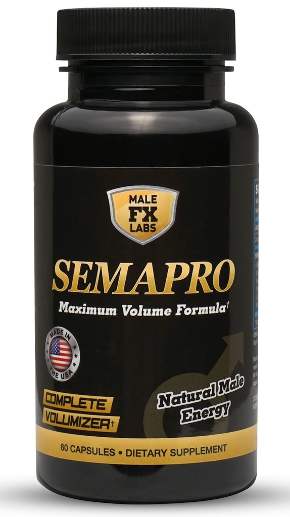 Extreme Semen Volumizer y Male Energy Formula - All Natural Endurance, Stamina & Semen Health - 60 caps (1 Month Supply)