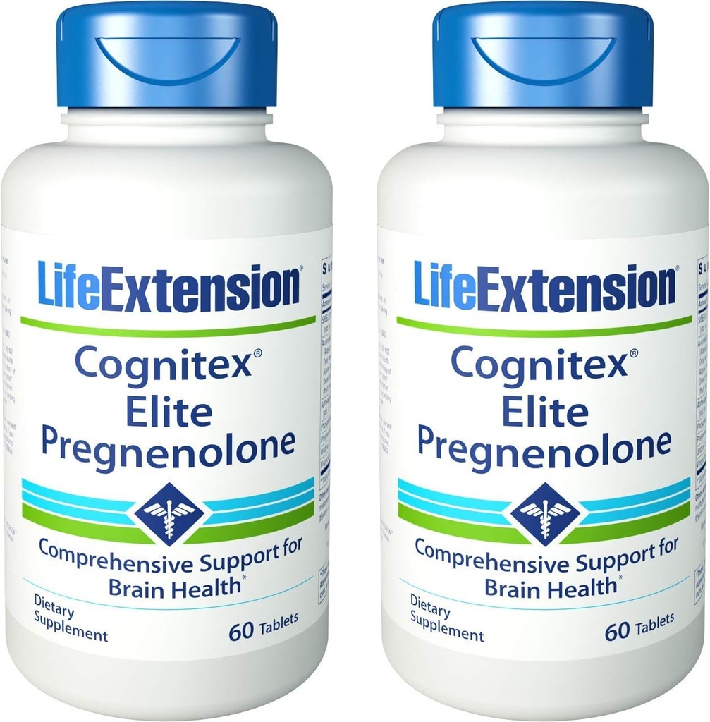 Life Extension - Cognitex Elite Pregnenolone, 60 Tablets (Pack of 2)