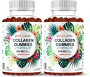 Vitamatic 2 Packs Hydrolyzed Collagen Gummies with Vitamin C, Zinc and Biotin, 200 mg - 60 Gummies (Total 120 Count)