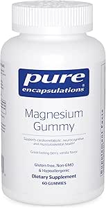 Pure Encapsulations Magnesium Gummy - Magnesium Citrate - Supports Heart Health & Relaxation* - for Children & Adults - Vegan & <0.5g Sugar per Gummy - 60 Gummies