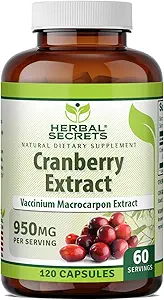 Herbal Secrets Cranberry Extract 475 Mg 120 Capsules