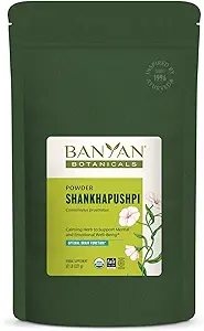 Banyan Botanicals Shankhapushpi Powder – Organic Shankhapushpi (Convolvulus Prostratus) – Nootropic Herb That Promotes Stability and Calm* – ½ lb. – Non-GMO Sustainably Sourced Vegan