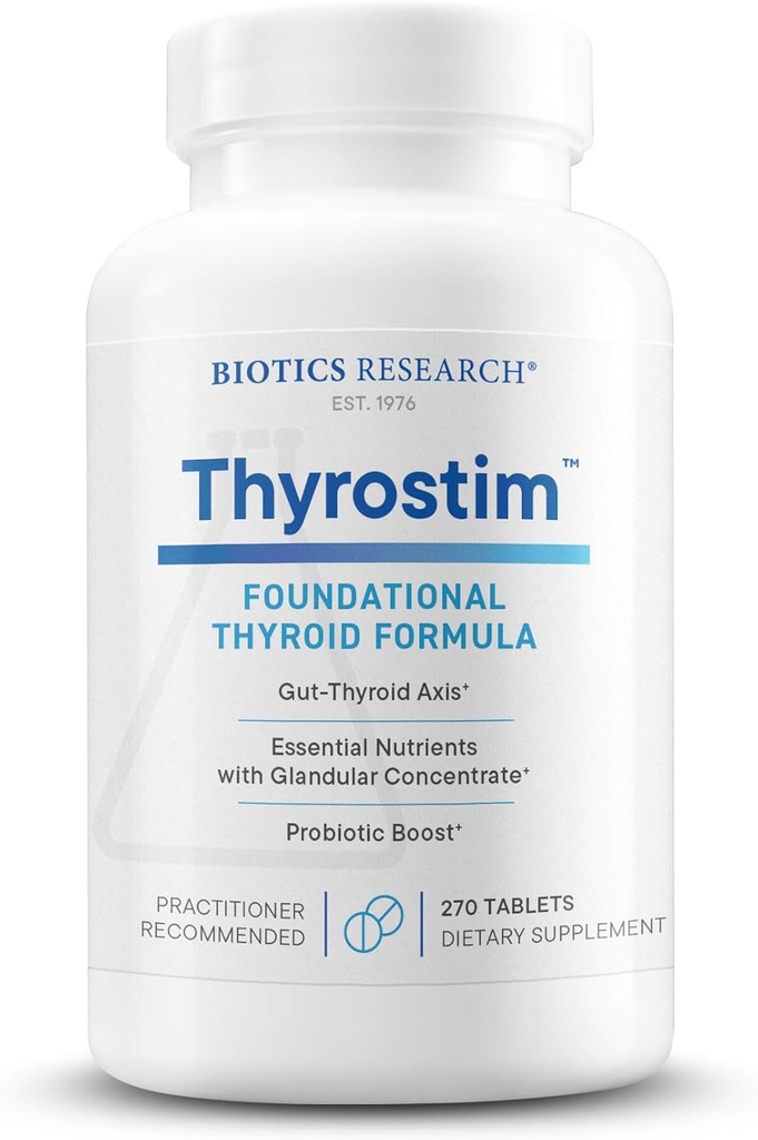 Biotics Research ThyrostimTM–Endocrine " Thyroid Support for Women " Men-Supplement Balance Thyroid Hormones, Supports Thyroid Gland, Boost Metabolism, Aid Digestion " Nervous System–270 Tablets