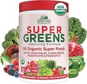 Agroturismo Super Greens Berry Flavor, 50 Ecológico Super Foods, Empaquetado con fibra, USDA Organic Drink Mix, Fruits, Vegetables, Mushrooms & Probiotics, Supports Energy, 5g Fiber