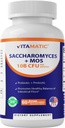 Vitamatic Saccharomyces Boulardii Probiotic 10B per Serving + Leeast Extract (MOS Yeast Fraction) 300 mg - 60 DR Capsules - Made in The USA