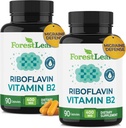 Vitamina B2 Riboflavin 400mg - Energy, Skin & Cellular Health Supplement - Nervous System Support - Vitamina B 2 Vit B - No GMO &amp; Gluten Gratis - B2 Vitamina 400mg Cápsulas vegetales, 90 Conde 2-Pack