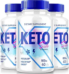 (3 Pack) Keto Side Capsules, Suplemento Premium para soportar el estilo de vida activo, el soporte de Keto 100% natural para Achieve Fit and Healthy Body, KetoSide Detox Pills Reseñas (180 cápsulas)