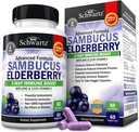 BioSchwartz Elderberry Capsules 60 Cuenta + Probiótico 40 Billion CFU 60 Cuenta Bundle