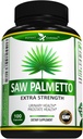 Potent Garden Saw Palmetto 500 mg - Suplementos de próstata para hombres - Apoyos Frecuencia saludable de la orina " Flujo - No GMO, 100 Saw Palmetto Capsules