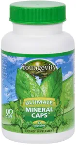 Youngevity Ultimate Mineral CapsTM - 70+ Essential Full Spectrum Trace Minerals - Nutrient-Dense, derivado de Humic &amp; Aquamin Seaweed (64 Capsule - 2 Pack)