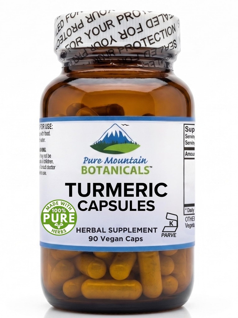 Cápsulas Turméricas con Pimiento Negro Extracto 60 Cápsulas Vegan Kosher 450mg