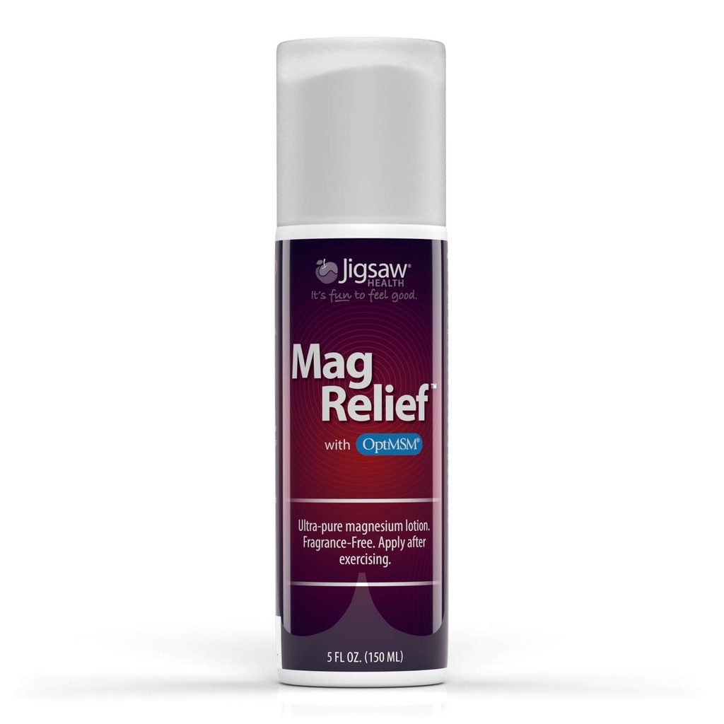Jigsaw Health MagRelief TEN Ultra Pure Magnesium Lotion TENIDO CON Zechstein Magnesium Chloride y OptiMSM ANTE Fragrance Free TEN 5 Ounces