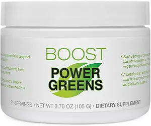 BODi Power Greens Boost - for Women & Men - Superfood Supplement with Phytonutrients from Spinach, Chlorella, Cucumber, Kale, Celery & Matcha - No Artificial Colors or Flavors, 21 Servings