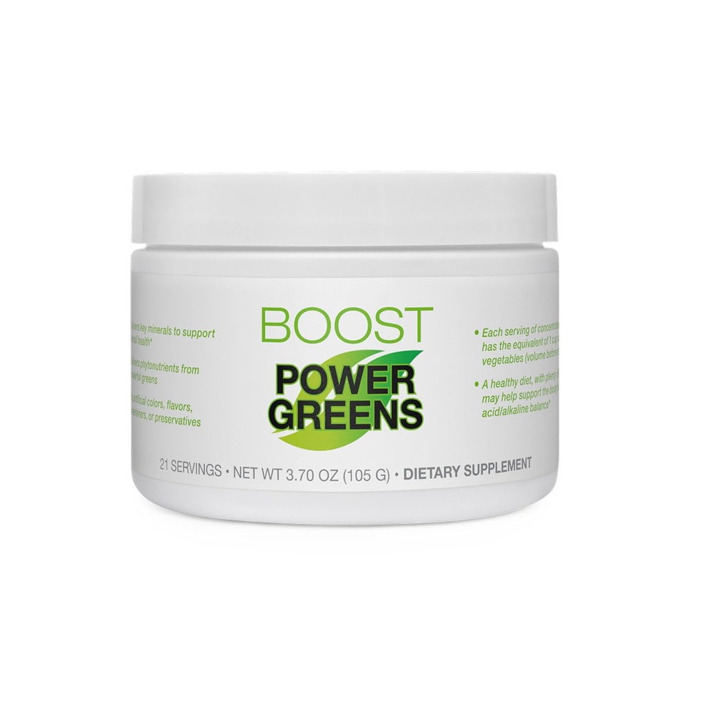 BODi Power Greens Boost - para Hombres Mujer - Suplemento Superalimentario con Fitonutrientes de Espinacas, Clorella, Cucumber, Kale, Celery & Matcha - No Colores Artificiales o Sabores, 21 Servimientos