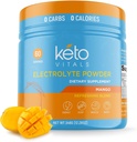 Keto Vitals Electrolytes Powder ← Keto-Friendly Electrolitos con Potasio, Magnesio, Sodio, Calcio Silencioso Keto Electrolytes Suplemento Energía Bebida Mix Silencioso, Cero Calories, Cero Carbos