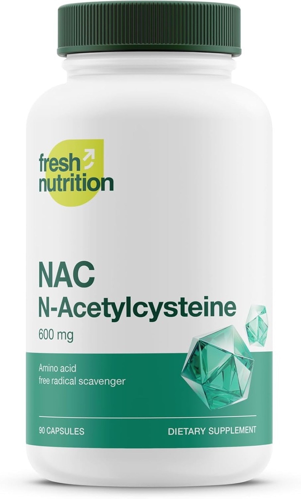 Suplemento NAC - N Acetyl Cysteine - dosis altas 600mg - Amino Acids - Vegan Friendly - Pure NAC Powder - 90 cápsulas