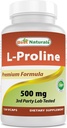 Best Naturals L-proline Amino Acid Dietary Suplemento 500 Mg, 120 Conde (817716014456)