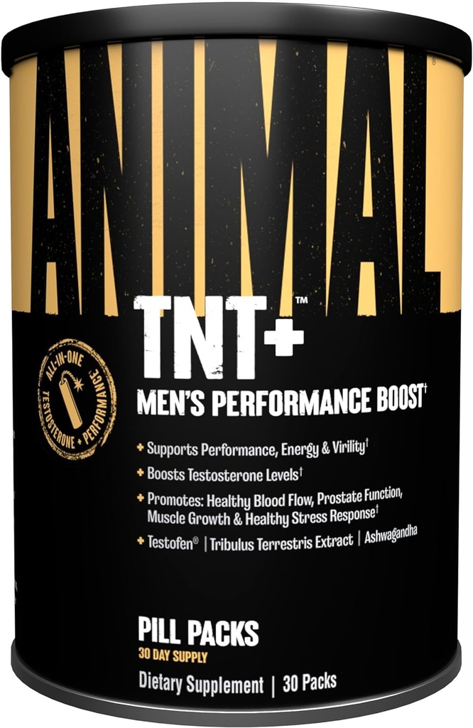 Animal TNT+ - Mens Support, Prostate Support, Adaptogen &amp; Stress Support, Nitric Oxide