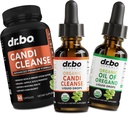 Candi Cleanse " Oregano Oil Drops - Aceite Orgánica de Oregano Drops Liquid " Black Walnut Wormwood - Complejo de Equilibrio de Sobrecrecimiento Extrastre, Natural Oral Gut Cleanser Detox Health Supplements Capsules