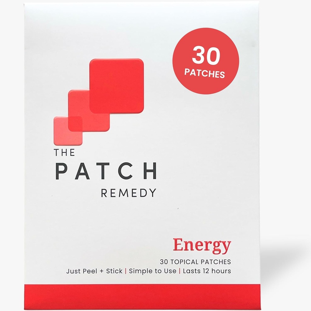 The Patch Remedy Energy Patch ← Guarana, Taurine, Glucuronolactone, Green Tea, B Vitaminas tención 30 Patches