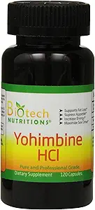 Yohimbine HCl Suplemento dietético, 120 Conde