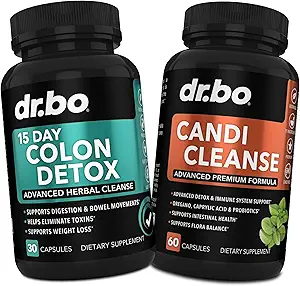 Colon Candi Cleanse Detox Support - Anti Overgrowth & 15 Day Intestinal Cleanse Pills " Probiotic - Balance Control " Fast Acting Natural Laxative for Constipation Relief - Bowel Movement Gut Health