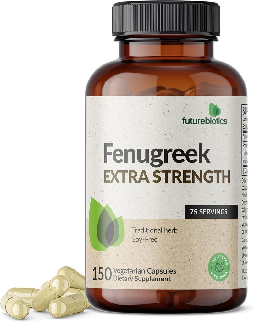 Futurebiotics Fenugreek Extra Strength Supports Total Good Health & Well-Being, Non-GMO, 150 cápsulas vegetarianas