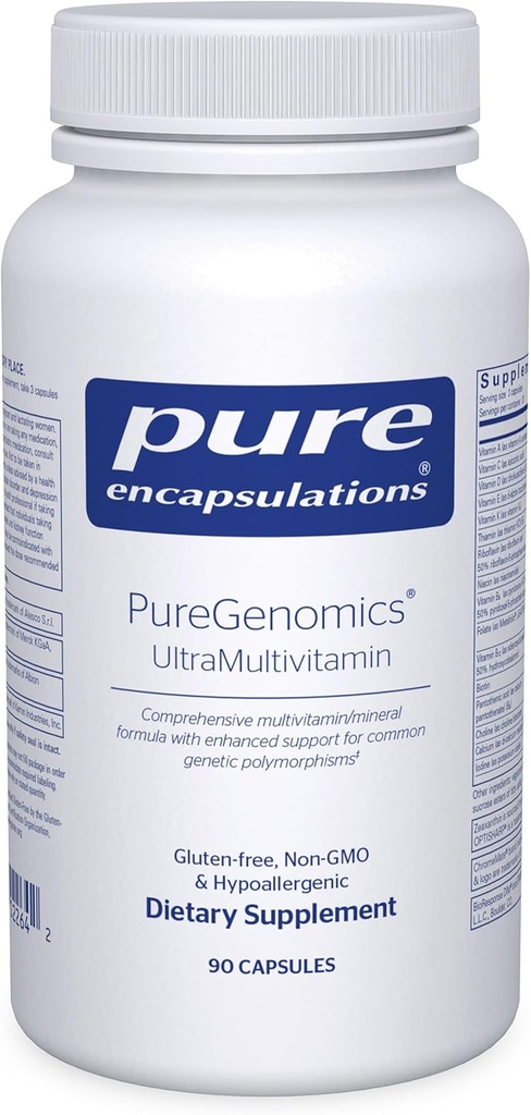 Pure Encapsulations PureGenomics UltraMultivitamin ← Soporte para los polimorfismos genéricos comunes TEN 90 Capsules