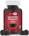 Maxi Health Natural Laxative Gummies for Adults and Kids – Non-GMO and Vegan Senna Stool Softener Gummies – Berry Flavor Chewable Laxatives for Constipation Support (60 Count)