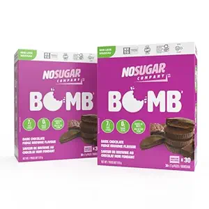 No Sugar Keto Cups, Dark Chocolate Fudge Brownie, 60 tazas - Tratamiento seguro diabético, Low Net Carb (1g), Sugar Gratis (0g) Keto Fat Bomb Snacks with 7g Healthy Fat - Gluten Free, All Natural, Non-GMO