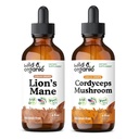 Mane Tincture de león orgánico 4 fl oz &amp; Cordyceps Tincture 4 fl oz