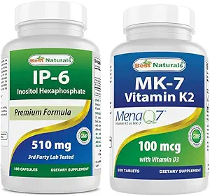 Mejores Naturales IP-6 510 mg " Vitamina K2 (MK7) con D3