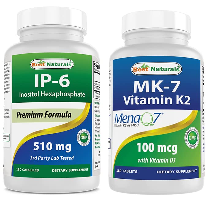 Mejores Naturales IP-6 510 mg " Vitamina K2 (MK7) con D3