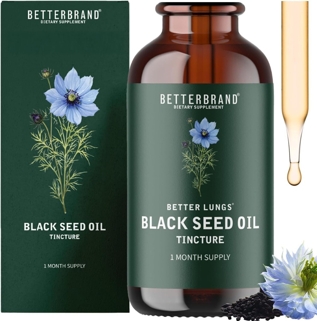 Betterbrand BetterLungs Black Seed Oil Tintura 60ml Liquid Formula