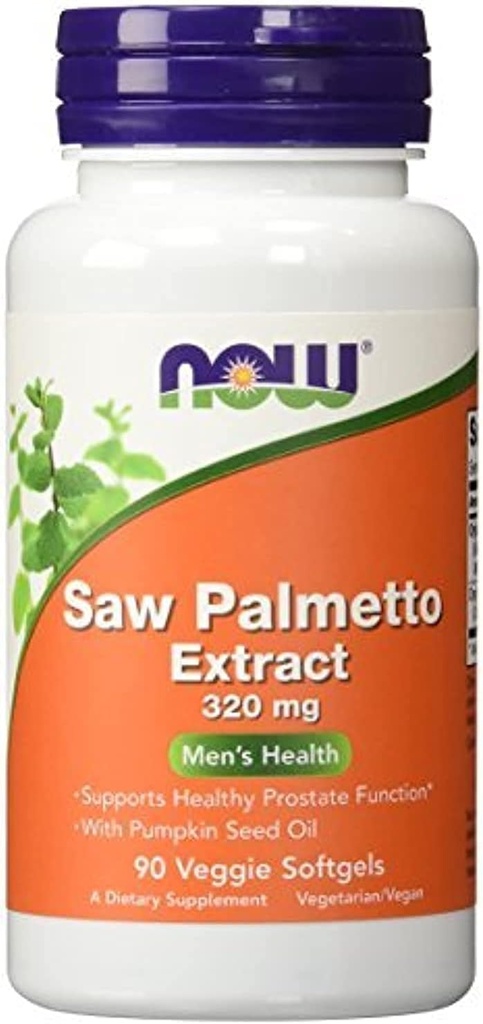 Ahora Foods Saw Palmetto Extract 320 mg - 90 Softgels (Pack of 2) - 180 Total Softgels