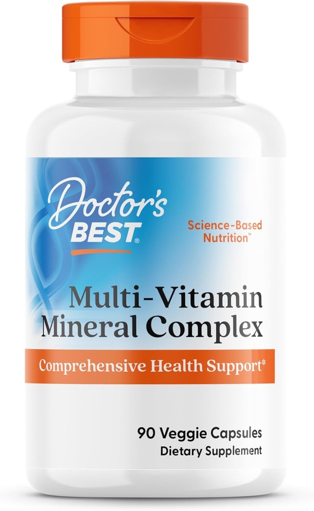 Médicos Mejor Complejo Mineral Multi-Vitamin, Soporte Integral de Salud, No-GMO, Gratuito Gluten, Vegano 90 cápsulas
