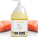 Aceite de salmón para perros por lo mejor de Buddy – 1 Gallon (128oz) TENIDO 100% Aceite de pescado noruego TEN HAC-Grado &amp; Odorless ANTE Omega 3 Suplemento para las juntas de carne