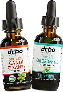 Candi Cleanse " Chlorophyll Liquid Drops - Organic Oregano Oil Drops " Liquid Chlorophyll Odor Cleanse Support - Natural Oral Gut Cleanser Detox, Internal Deodorant, Body Deodorizing Supplement