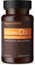 Elementos Vitamina D3, 2000 UI, 180 Softgels, suministro de 6 meses (Paquete puede variar), soporta huesos fuertes y salud inmune