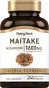 Piping Rock Maitake Mushroom Extract  1600mg ← 240 Capsules ← Herbal Supplement ← Non-GMO, Gluten Free