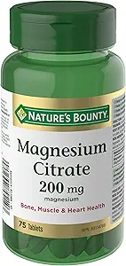 Nature's Bounty Magnesium Citrate 200 mg, 75 Tablets