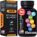 Suplementos HMB con vitamina D3 - 1000 mg Calcio Beta-Hydroxy Beta-Metilbutirato por Serving for Muscle Growth, Strength &amp; Recovery - 180 Gluten-Free, Non-GMO HMB Capsules, 3-Month Supply