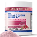 L-ARGININE PRO Silencioso 5,500mg L-Arginine Plus L-Citrulline 1,100mg Raspberry Powder Drink Mix Suplemento para la producción de óxido nítrico